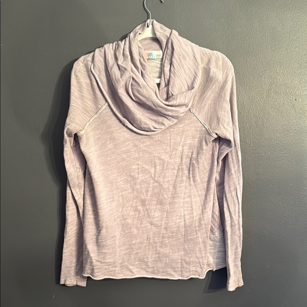 Women's Cowl Neck Sweater - Light Purple